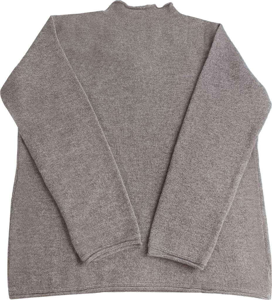 Damen Pullover aus Wolle Strickpulli Halbhoher Kragen Produktbild 