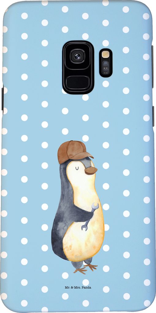 Mr. & Mrs. Panda Samsung Galaxy S9 Handyhülle Wenn Papa es nicht reparieren kann, sind wir am Arsch - Blau Pastell - Geschenk, Bester Der Welt, Ha...