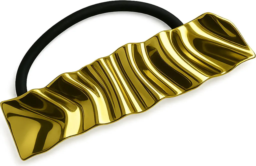 Cerchietto Oro Martellato Moderno - Accessorio Capelli Glamour