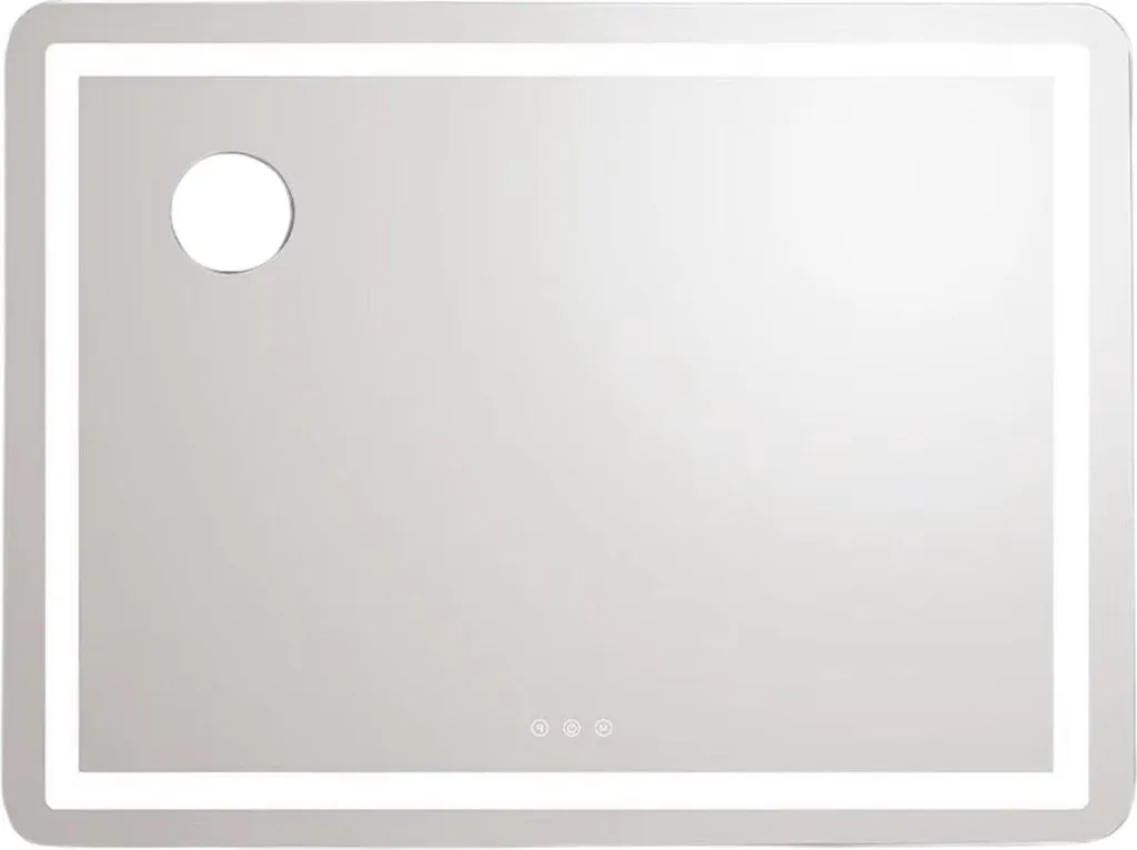 Grand Miroir Coiffeuse Lumineux 80x60 cm - Éclairage LED Réglable Chic