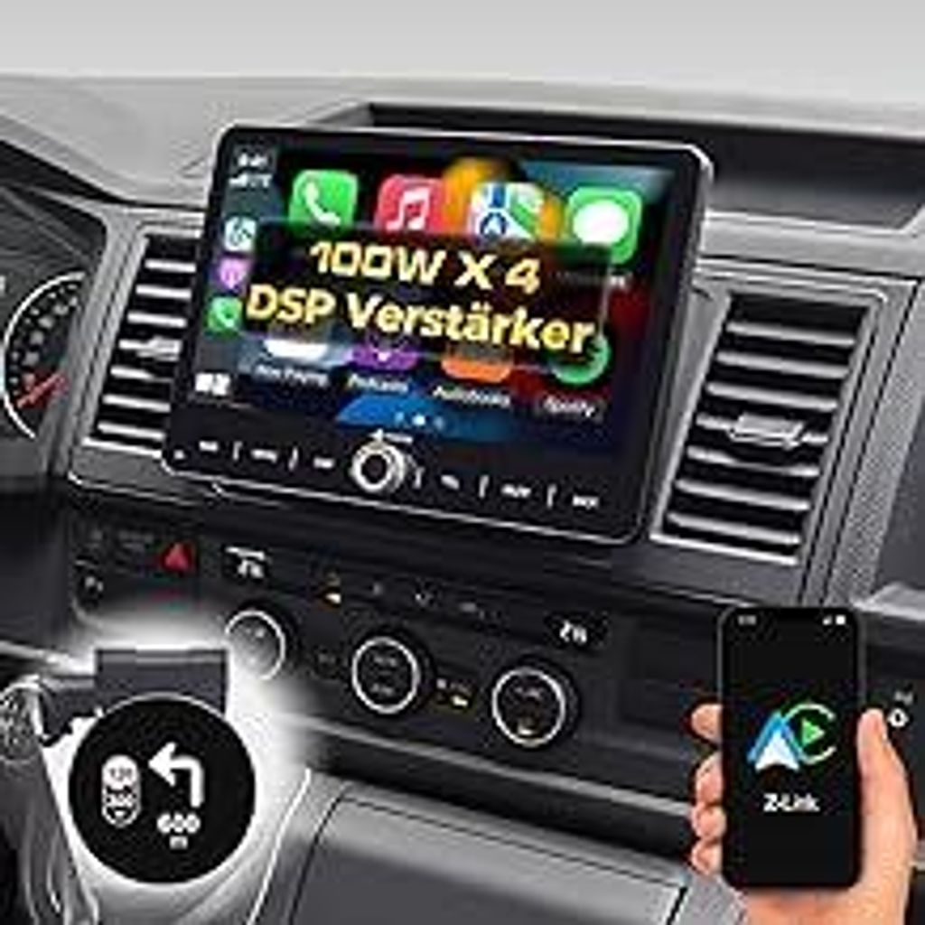 DYNAVIN Android Autoradio Navi für VW T5 T6 Caddy Tiguan Sharan Skoda, 10,1 Zoll Radio mit Wireless Carplay und Android Auto | Head-up Display | I...