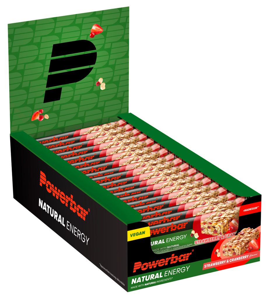 POWERBAR Natural Energy Strawberry Cranberry 18x40g veganer Produktbild 