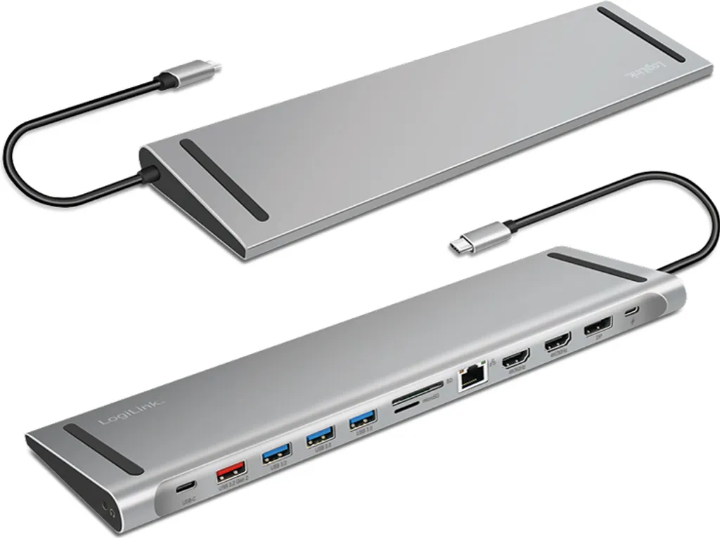 Station d'accueil 12 ports USB 3.2 Gen 2 LogiLink UA0411 en aluminium