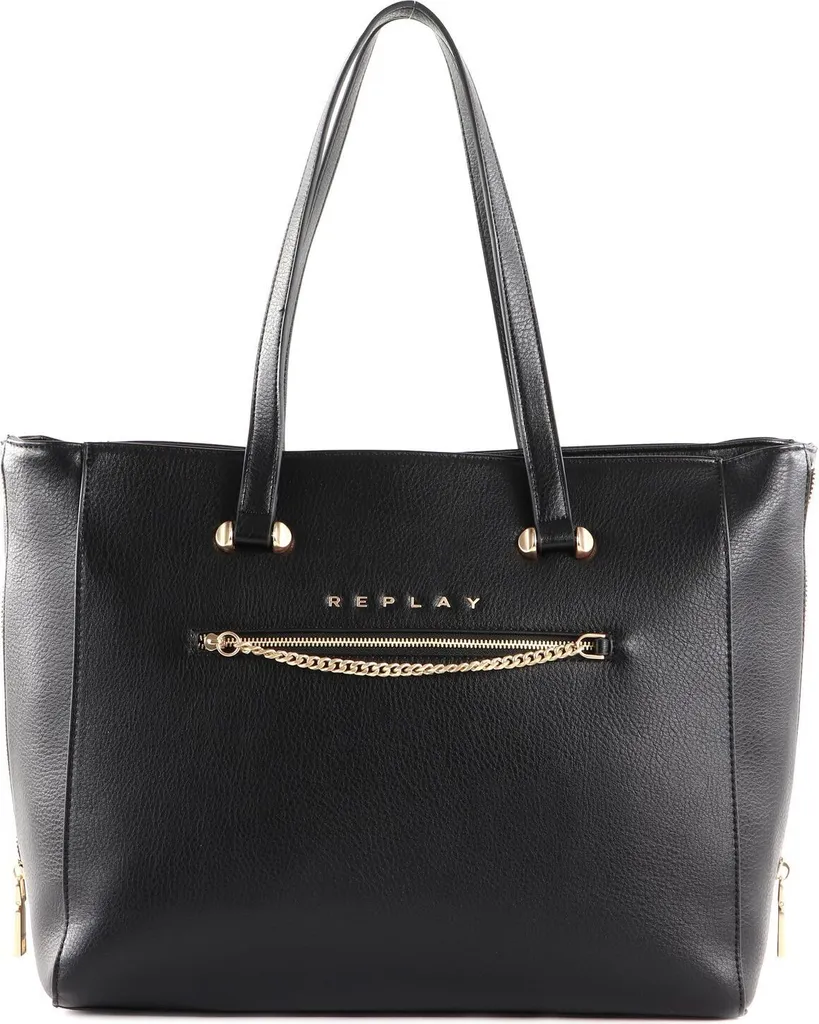 Analisi REPLAY Shopper Black: Borsa Donna Capiente in PU Nero