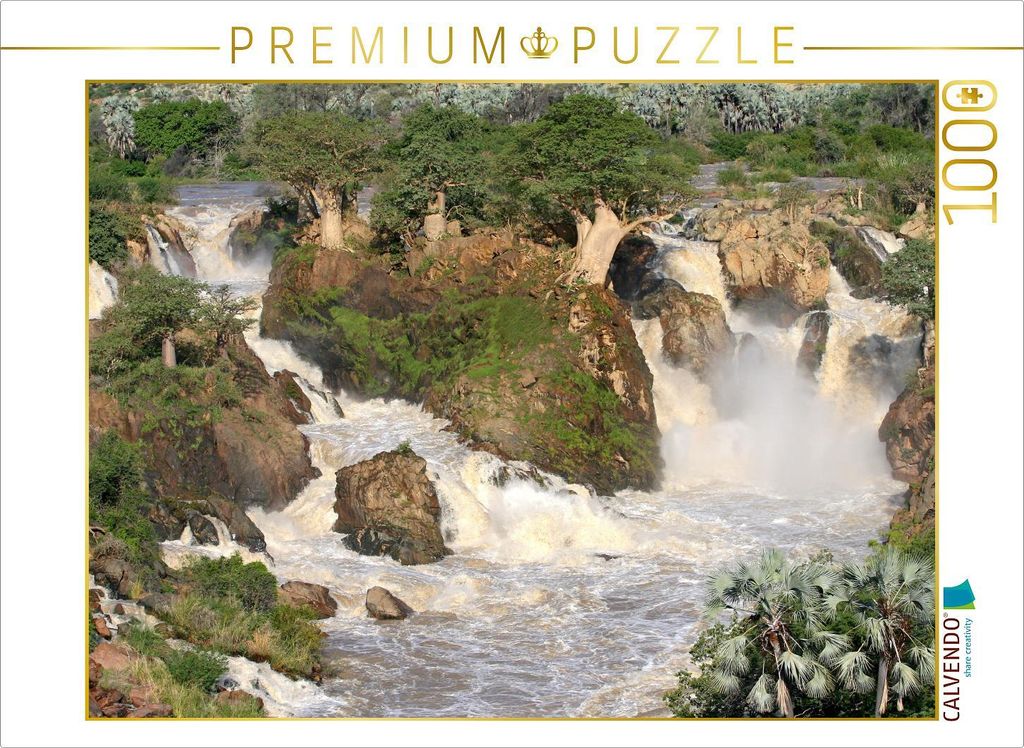 CALVENDO Puzzle Epupafälle, Nord-Namibia | 1000 Teile Lege-Größe 64x48cm Foto-Puzzle für glückliche Stunden