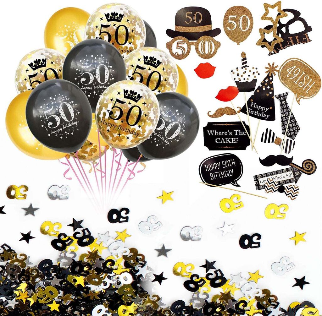 Oblique Unique 50. Geburtstag Party Feier Deko Set - Produktbild 