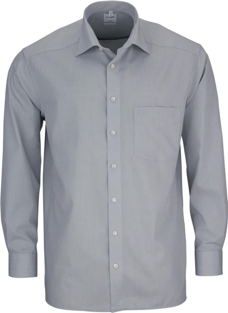 Olymp Hemd Luxor Comfort Fit graue Baumwolle
