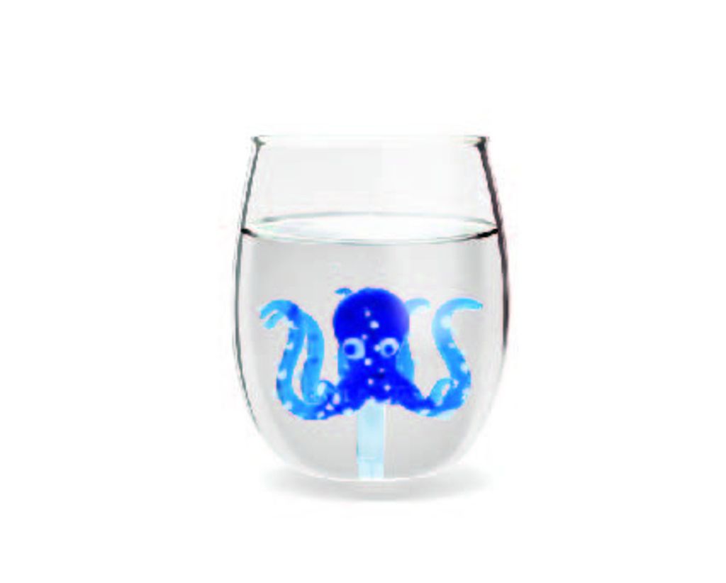 Winkee - Verre pieuvre fait main | Verre à boire en cristal Image du produit 