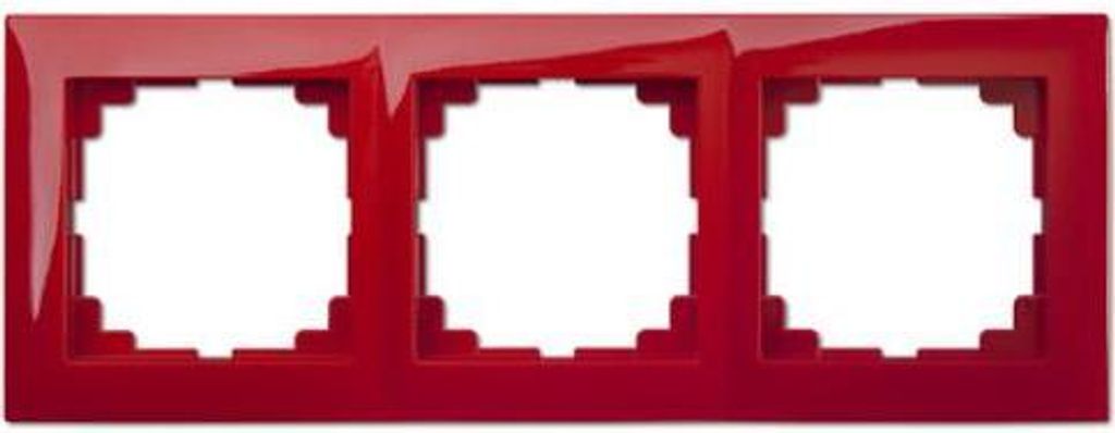Universal Rahmen 3-fach rot Premium serie SENTIA