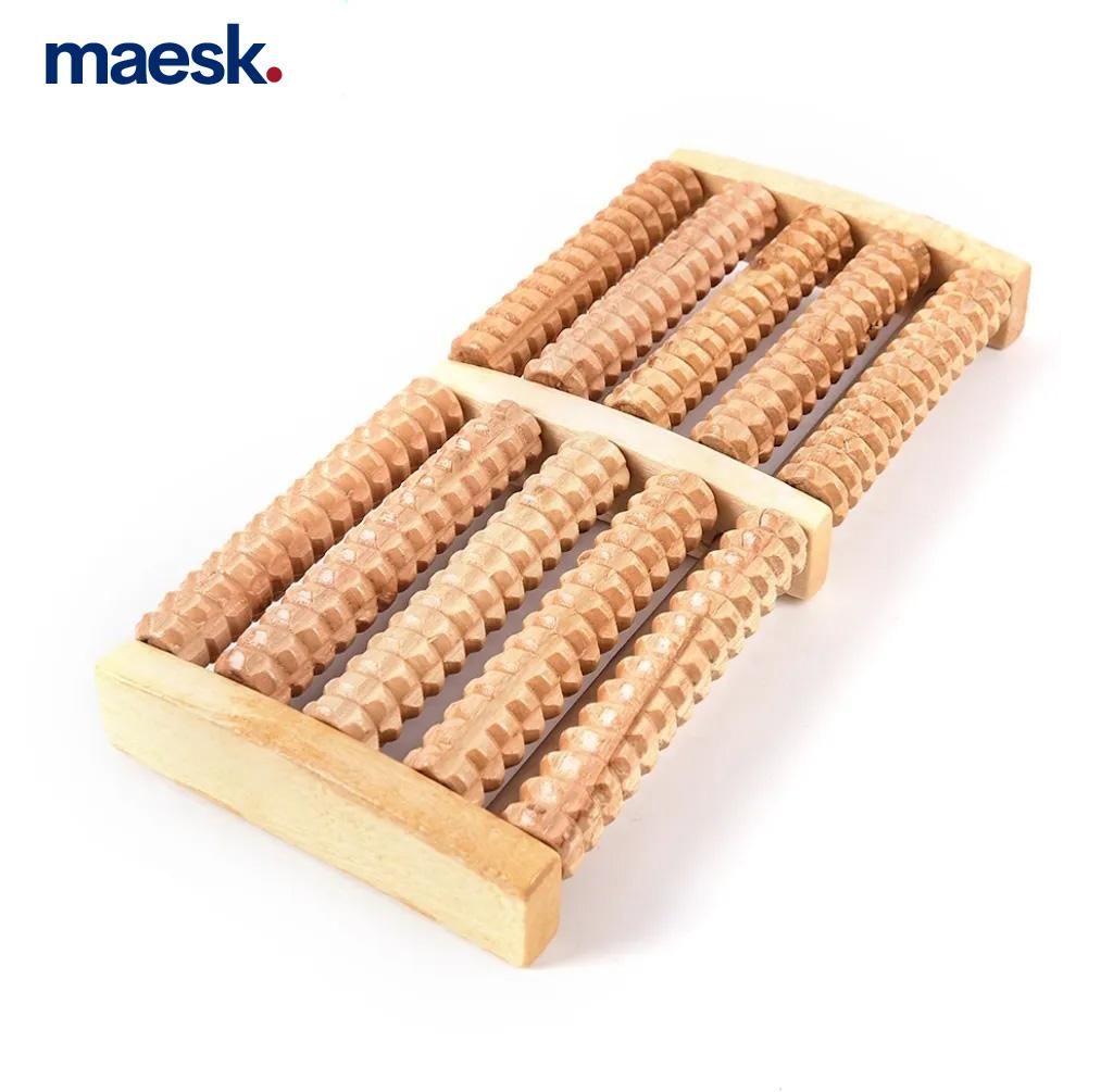 MAESK® - Premium Fußmassageroller Holz - Fußmassage Fuß Produktbild 