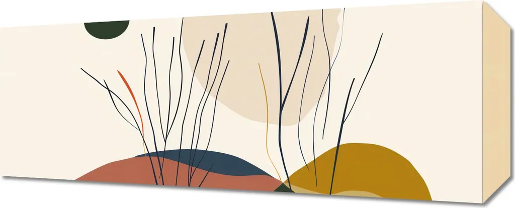 Décoration Murale Zen Murmure du vent 50x20 cm pour Chambre et Bureau