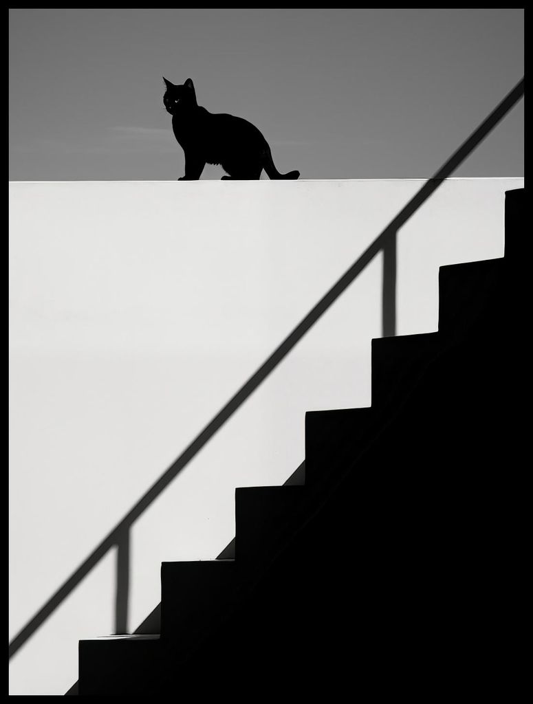 Poster 60x80cm Silhouette und Symmetrie