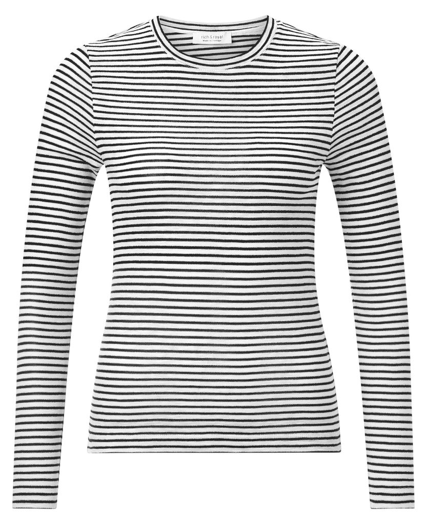 Rich & Royal Sparkle Striped Longsleeve dark chocolate XS