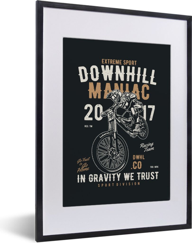 MuchoWow MuchoWow Gerahmtes Poster Mancave - Sport - Altmodisch 30x40 cm - Poster mit zchwarzem Bilderrahmen - Wandposter Schlafzimmer