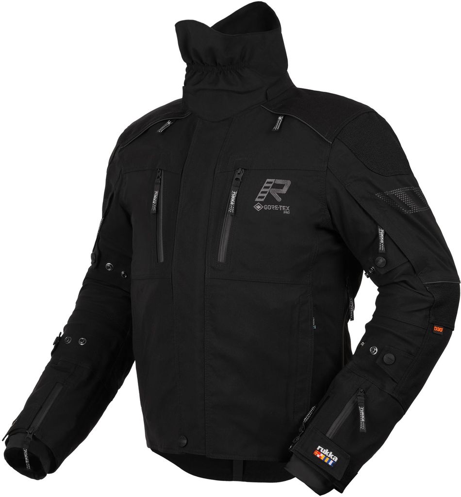 Rukka Flexo-R wasserdichte Motorrad-Textiljacke, schwarz, 48