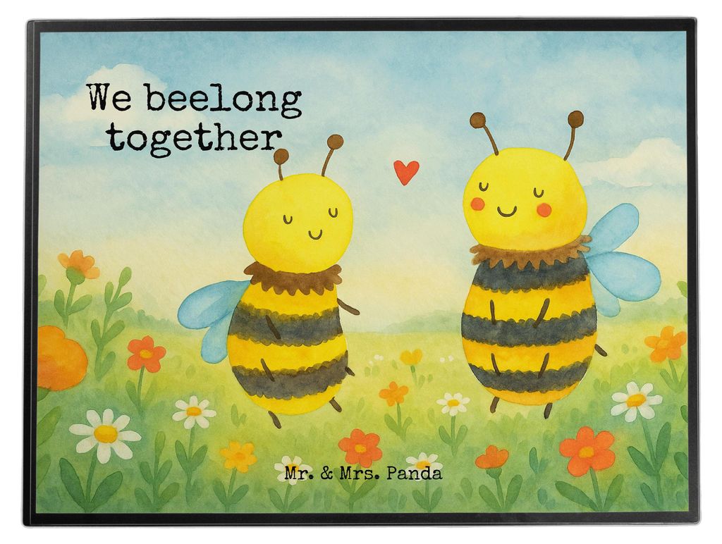 Mr. & Mrs. Panda tischschutz Biene Verliebt Design - Weiß - Geschenk, arbeitsmatte, Unterlage Schreibtisch, schreibtischunterlagen, schreibtischun...