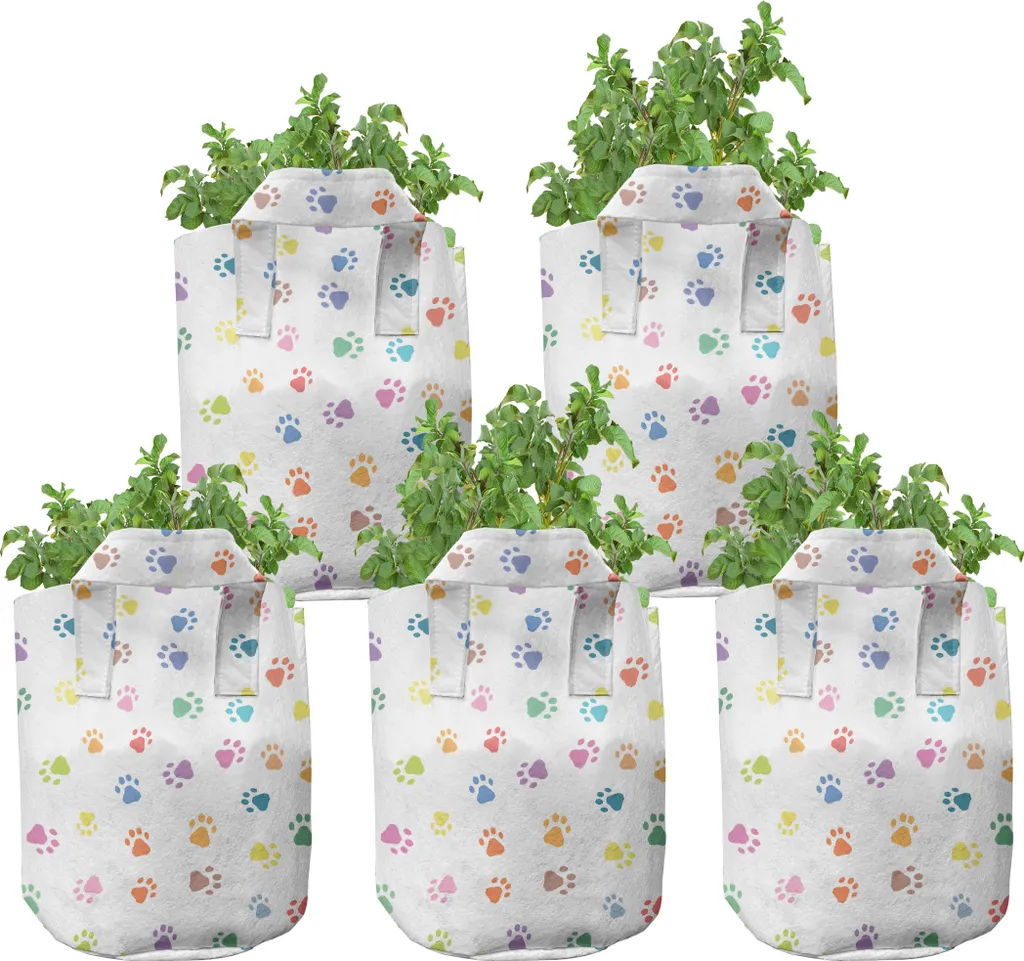 Pots de fleurs en tissu haute performance 7 gallons lot de 5 multicolore