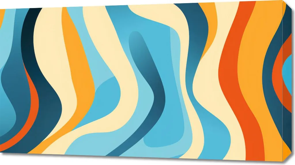 Quadro Design Onde Danzanti 90x50cm - Arredo Contemporaneo Mare