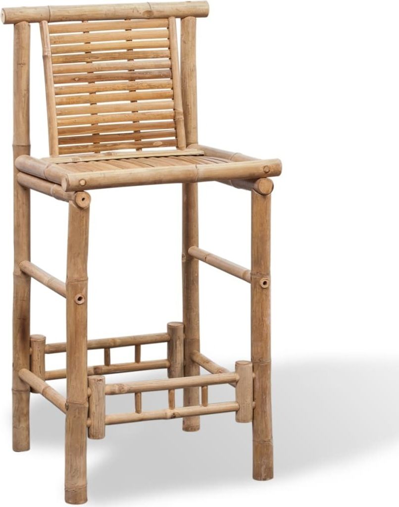 Hochwertigen Möbel Barhocker - Braun Barhocker 2er-set Bambus NEU5916308