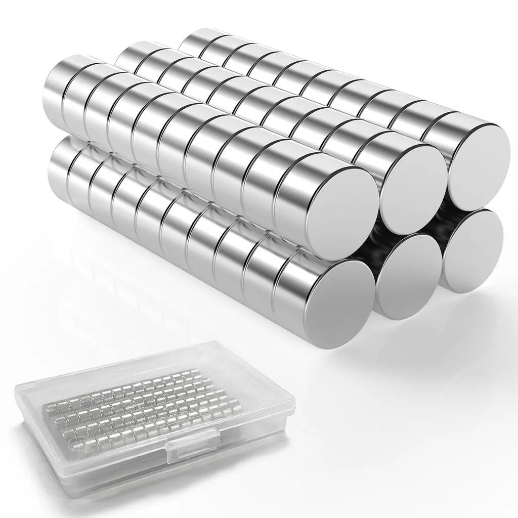 Aimants de Réfrigérateur en Néodyme 60 Pièces - Mini Disques Magnétiques