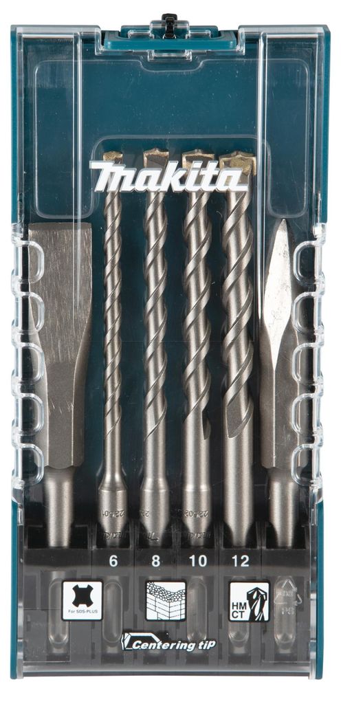 Meißel- und Hammerbohrer-Set SDS-plus, 6-teilig, Meißel- & Bohrer-Satz