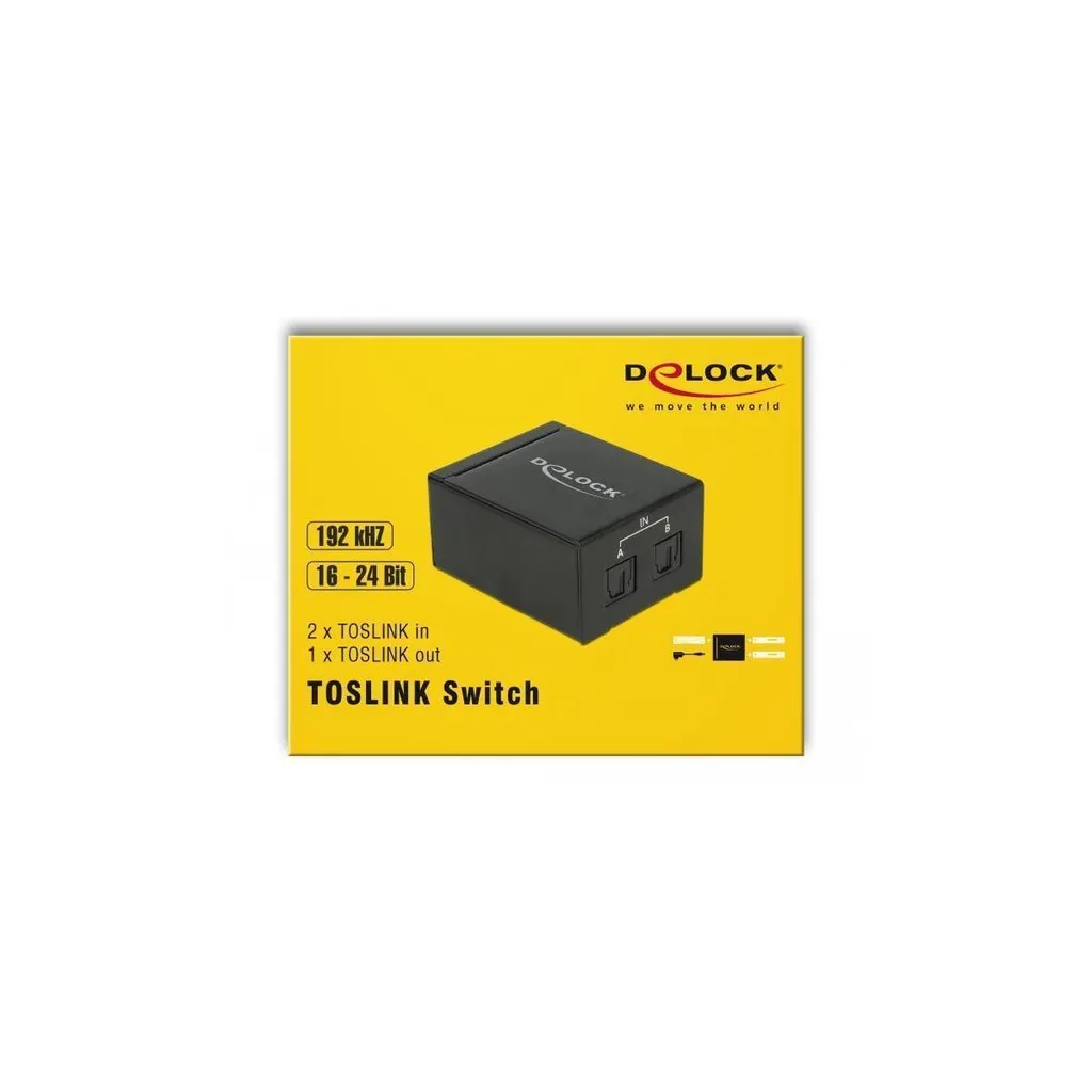 Switch Audio Numérique Toslink DeLOCK pour 2 Sources Optiques S/PDIF - 5