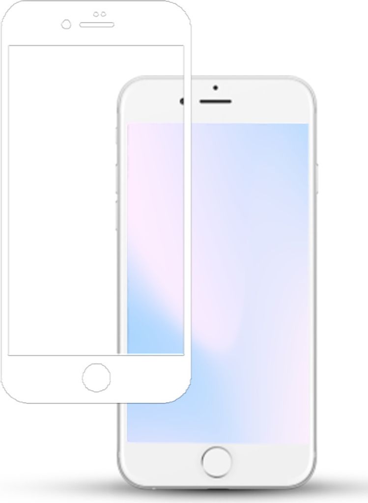 1-Pack IPHONE 8 WHITE Displayschutzfolie aus 9H gehärtetem Glas