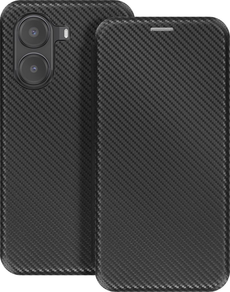 Avizar, Carbon-Etui Xiaomi Poco X7 Pro Kartenhalter Videoständer, Schwarz