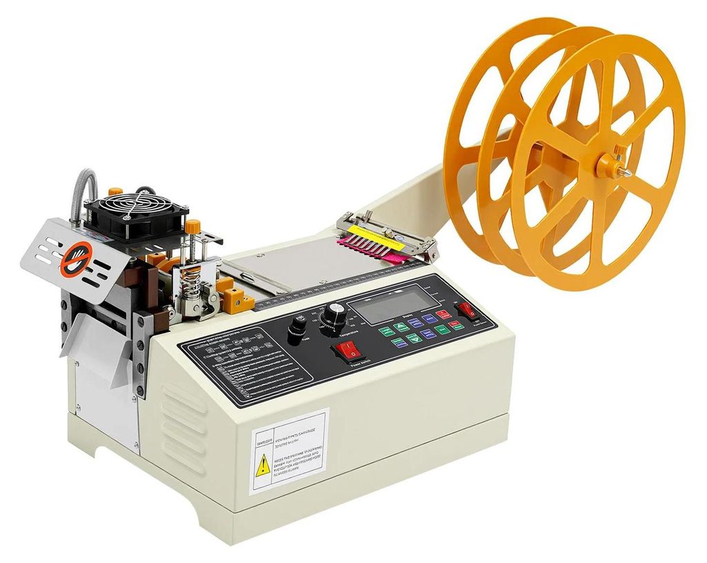 Automatischer Band- und Gurtband-Schneider - Heiß-/Kalt-Schneidemaschine - 400 W - 220 V - LCD-Display - Für Gurtband, Bänder und Stoff - Indust...