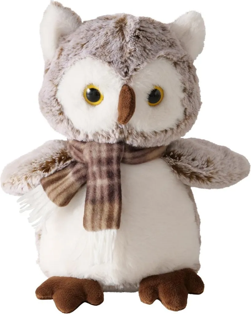 Doudou chouette Daximo 25 cm, une peluche réaliste et moelleuse