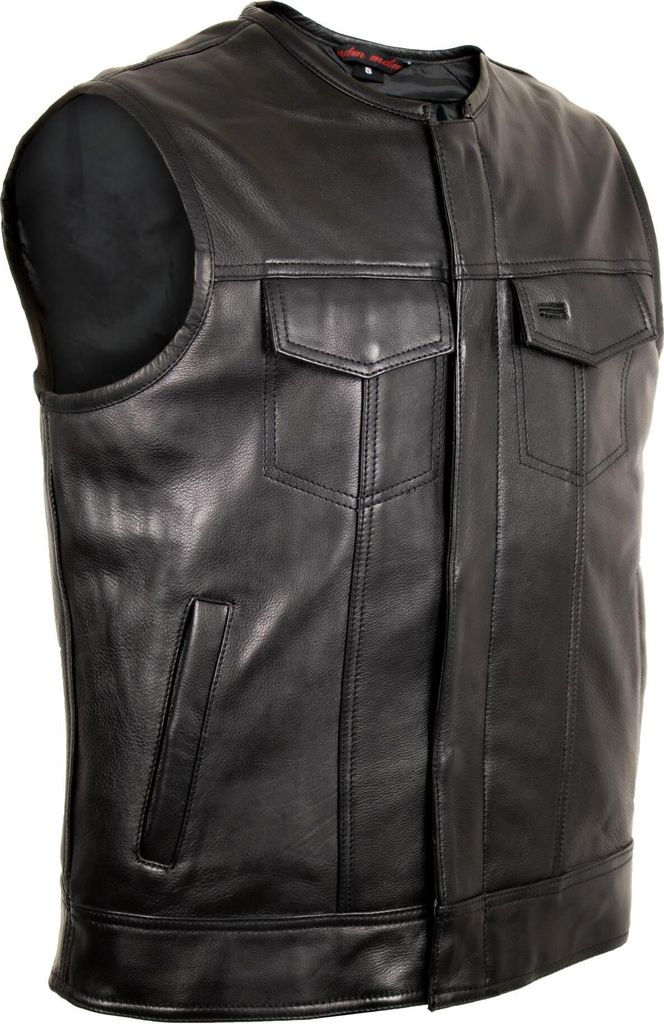 Bores Lederweste Sunride 5 Black – Herren, Anorak-Stil, Nylon/Baumwolle