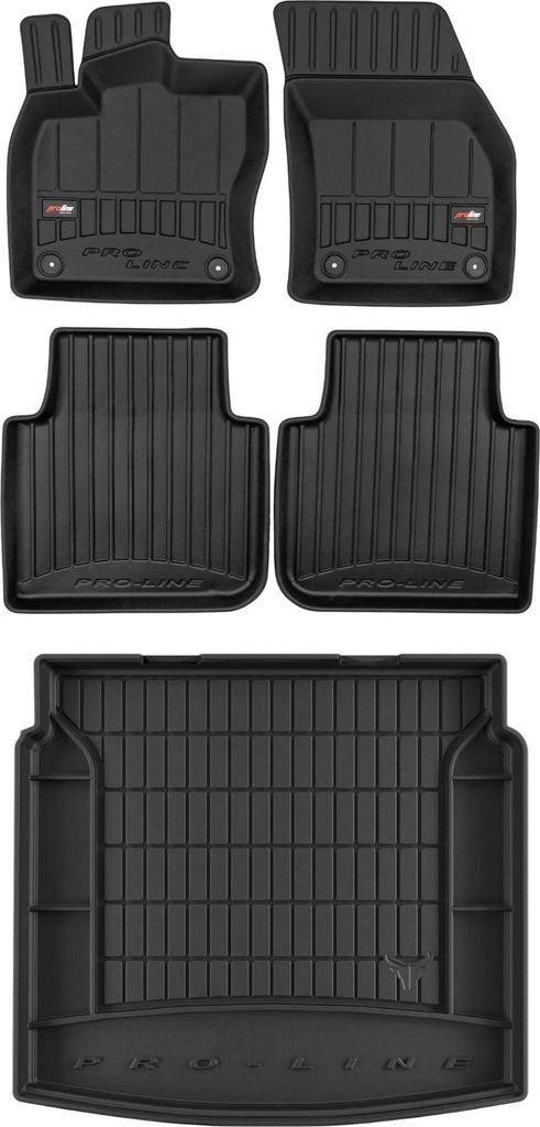FROGUM Gummimatten Auto Fußmatten + Kofferraummatte für VW Tiguan Allspace 17-24