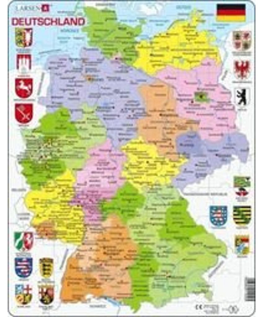 Larsen A11 Politická mapa Nemecka, nemecké vydanie, rámové Obrázok produktu 
