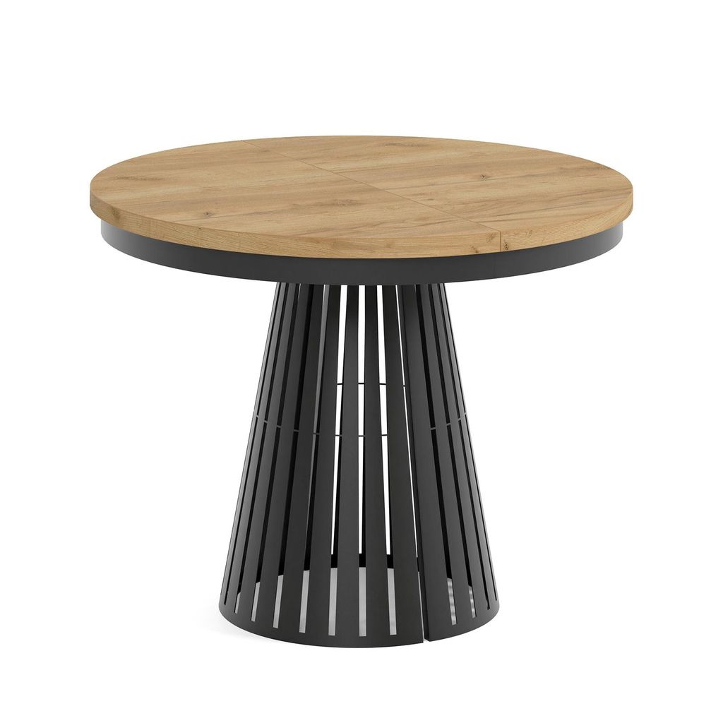Table à manger ronde et extensible CAVO avec piètement en Image du produit 