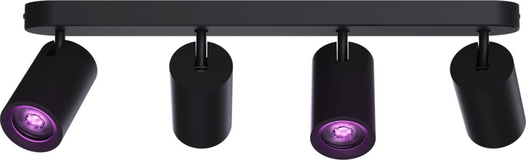 Calex Smart LED Deckenstrahler, 4-flammig oval, schwenkbar, RGB-Farben & kalt- bis warmweiß Licht, dimmbar, WLAN App- & Sprachsteuerung, Weiß