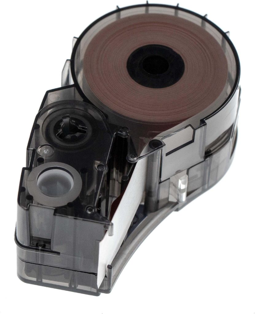 vhbw Schriftband-Kassette kompatibel mit Brady BMP21-LAB, IDPAL, M210, LABPAL, BMP21 Plus Etiketten-Drucker 6,4m x 19,05mm Schwarz auf Orange