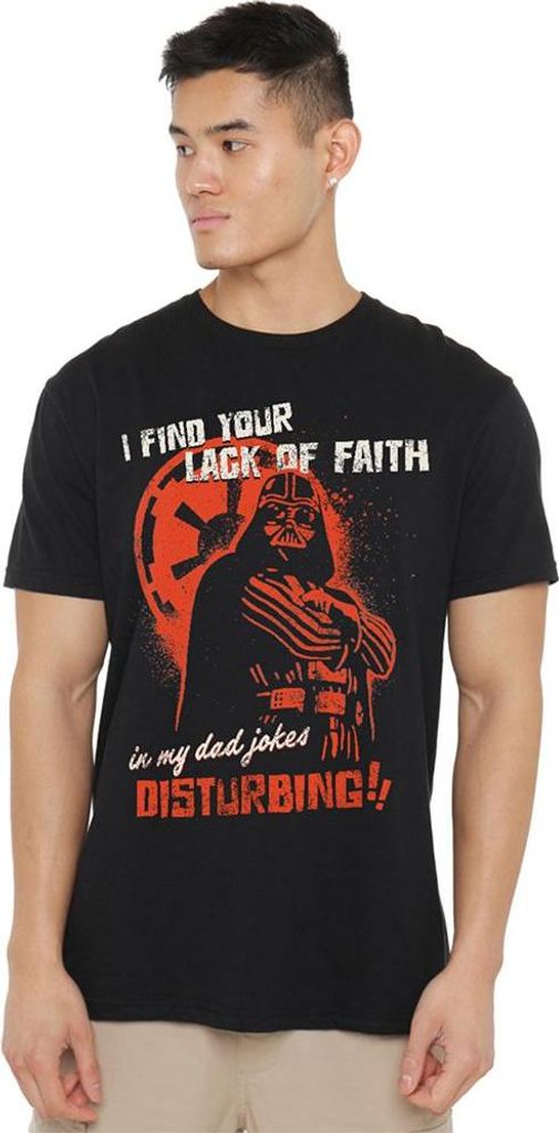 Star Wars - "Dad Jokes Disturbing" T-Shirt für Herren/Damen Uni TV20984 (M) (Schwarz)