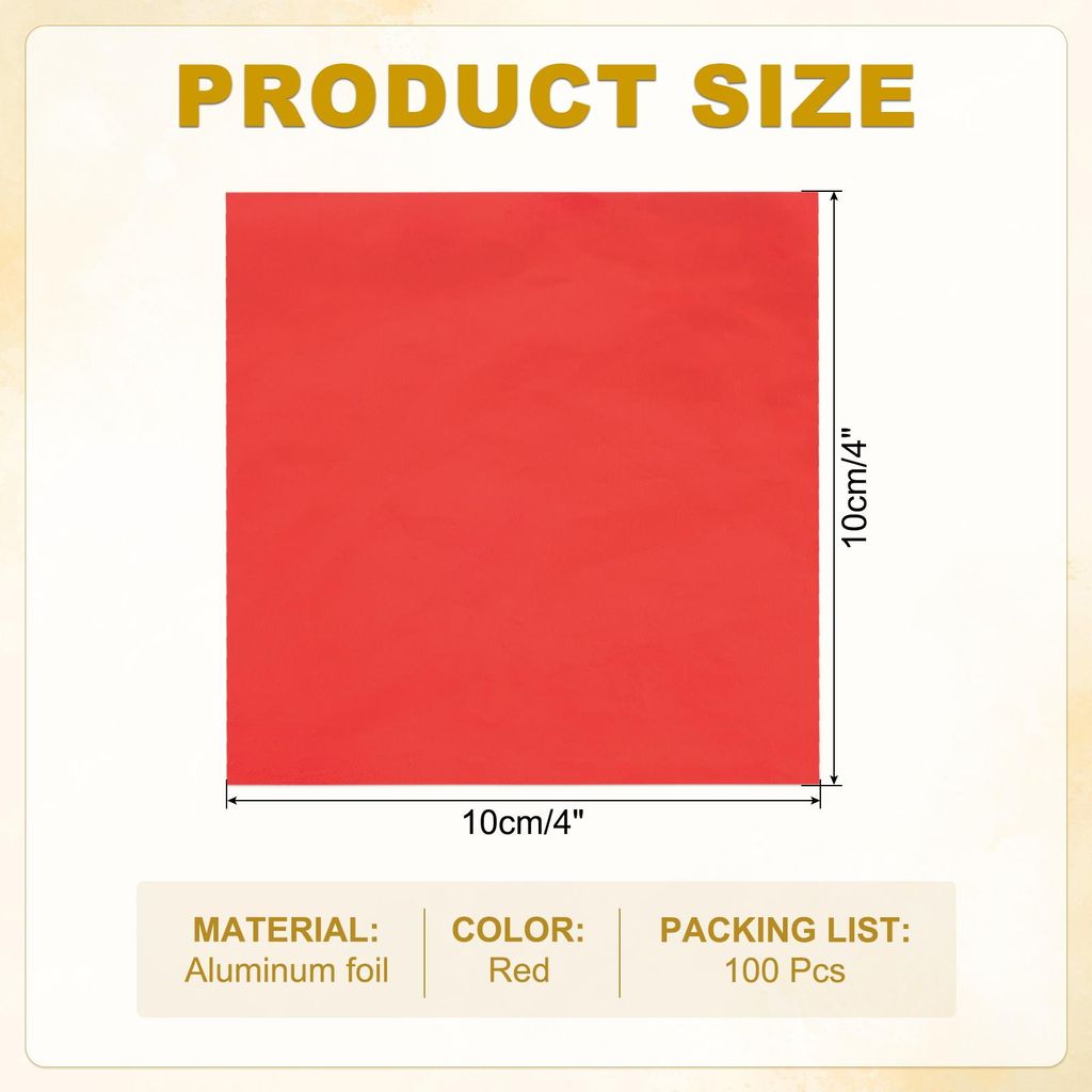100 Stš¹ck Folie Papier Wrapper, 10x10 cm Aluminiumfolie Bonbonpapier, Gl?nzend Schokolade Verpackungen fš¹r Bonbonpapier Ostern, Sš¹?igkeite...