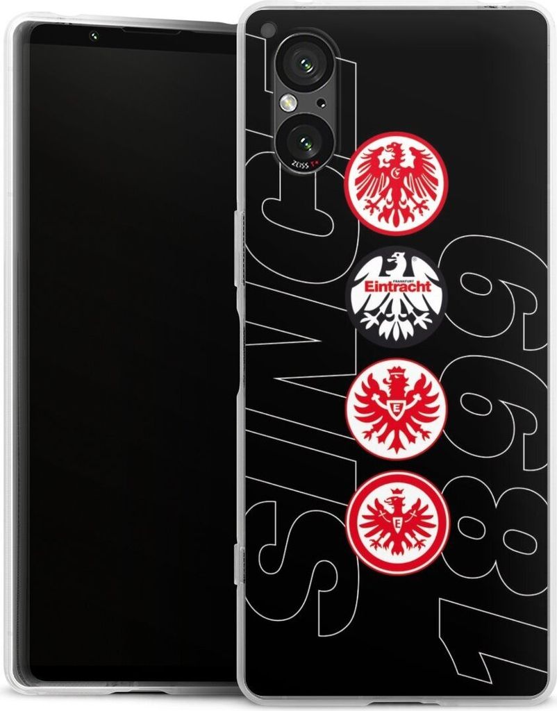 DeinDesign Handyhülle für Sony Xperia 5 V Silikon Hülle Case Smartphone Schutzhülle Adler Eintracht Frankfurt Logo