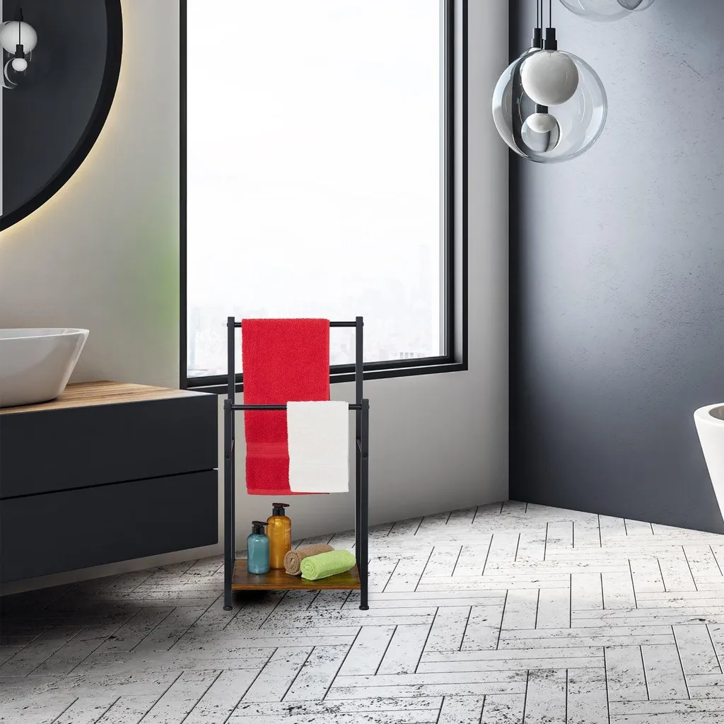 Portasciugamani Legno e Metallo - Crea la Tua Area Wellness in Bagno