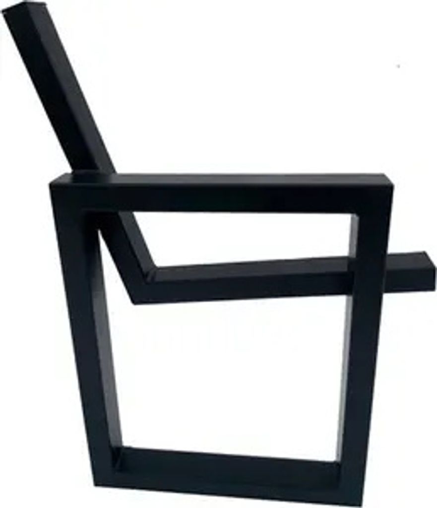 Bankbeine 2stk. 51x76cm schwarz pulverbeschichtet Bankkufen Produktbild 