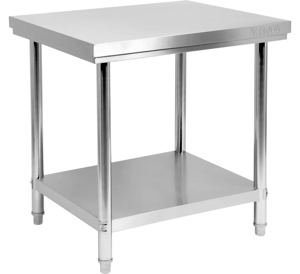 Table inox centrale de préparation pour éliminer le manque de place