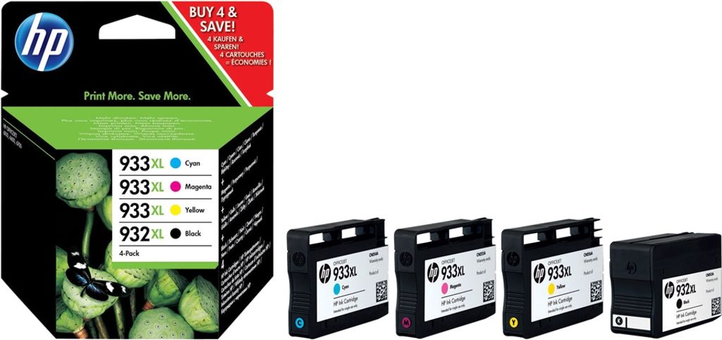 HP 932XL/933XL Tintenpatrone - Gelb, Magenta, Schwarz, Cyan Produktbild 