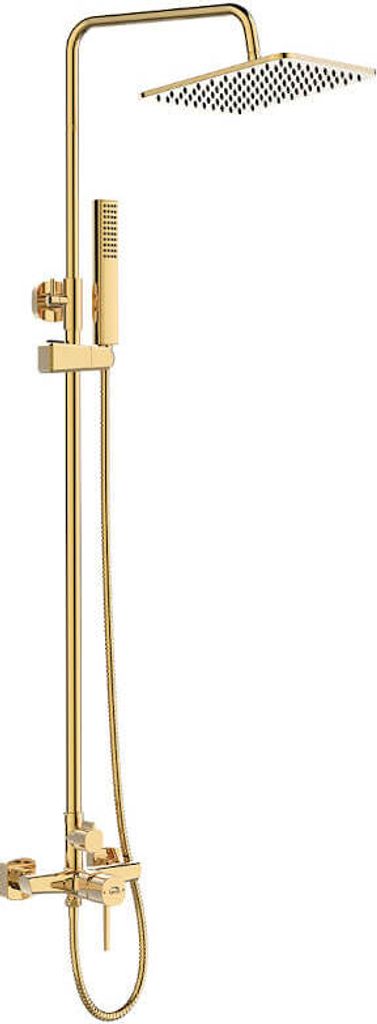 BADLAND Duschsäule POLA Duschsystem, Brausegarnitur in Gold