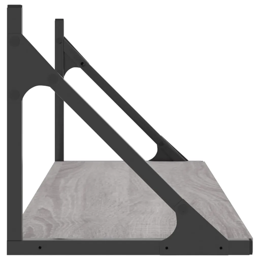 Offerta Set 2 Mensole 80cm Grigio Sonoma Maison Exclusive Legno - 5