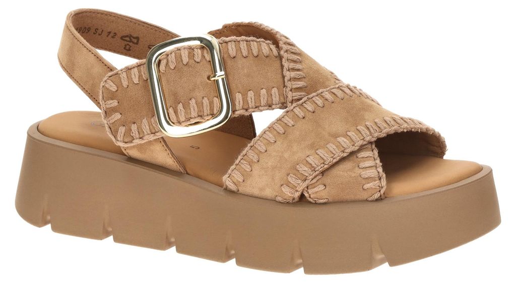 Gabor 4.751.14_8, Sandaletten in Beige für Damen, Größe 38,5