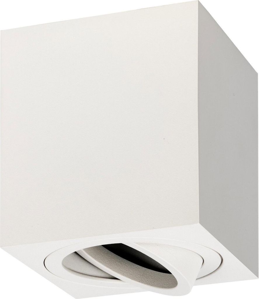 Ledvion - LED Aufbauspots Quadratisch, Dimmbare, Weiß ø80mm, IP20, GU10 Fassung, Deckenleuchte
