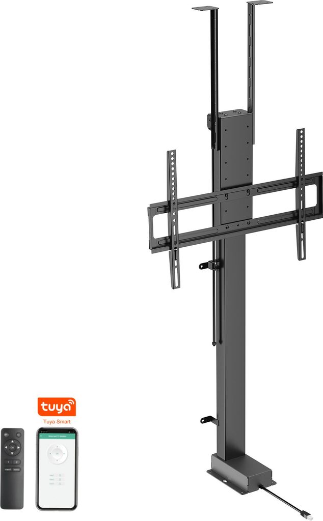 EasyLife - TV Lift / TV Bodenständer motorisierter mit Smart Home Funktion - elektrisch ausfahrbar & absenkbar, 43 bis 88 Zoll, VESA bis 600x400 (...