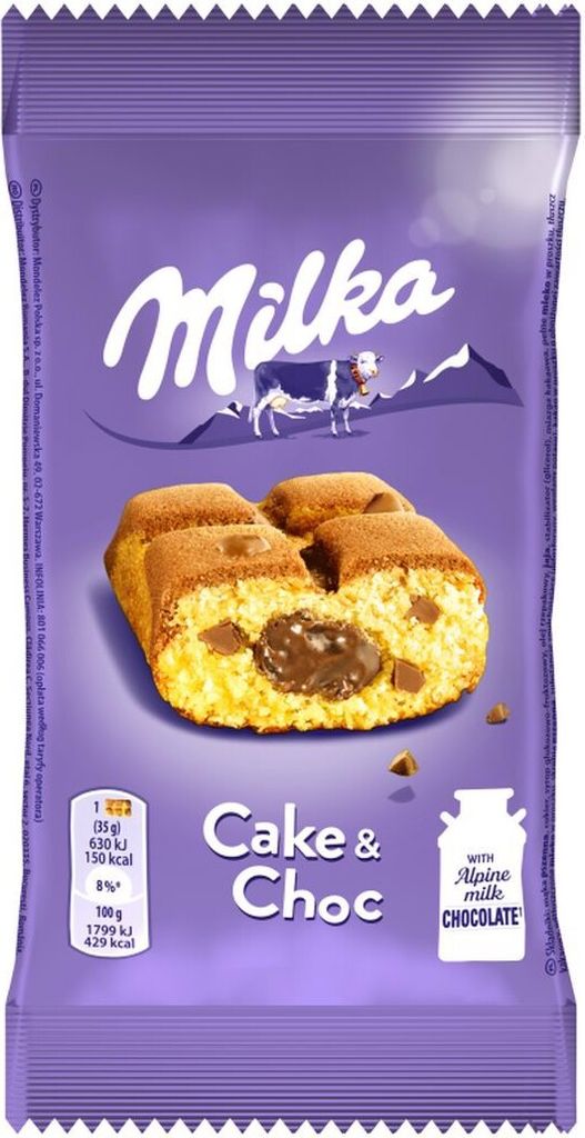 Milka Cake & Choc Sušenka z piškotového těsta 35 g Obrázek produktu 