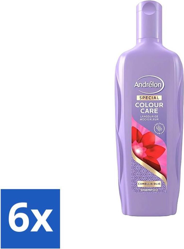 Andrélon Color Care Shampoo - Sulfatfrei - 300 ml - Vorteilspack - 6 Stücke